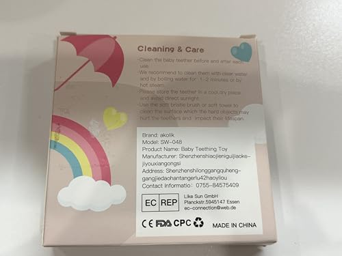 akolik Baby Teething Toys, Teething Relief Toy, BPA Free Baby Chew Toys Infant Toys Newborn Accessories, Teethers for Babies 0-3-6-9-12 Months Old Boys Girls