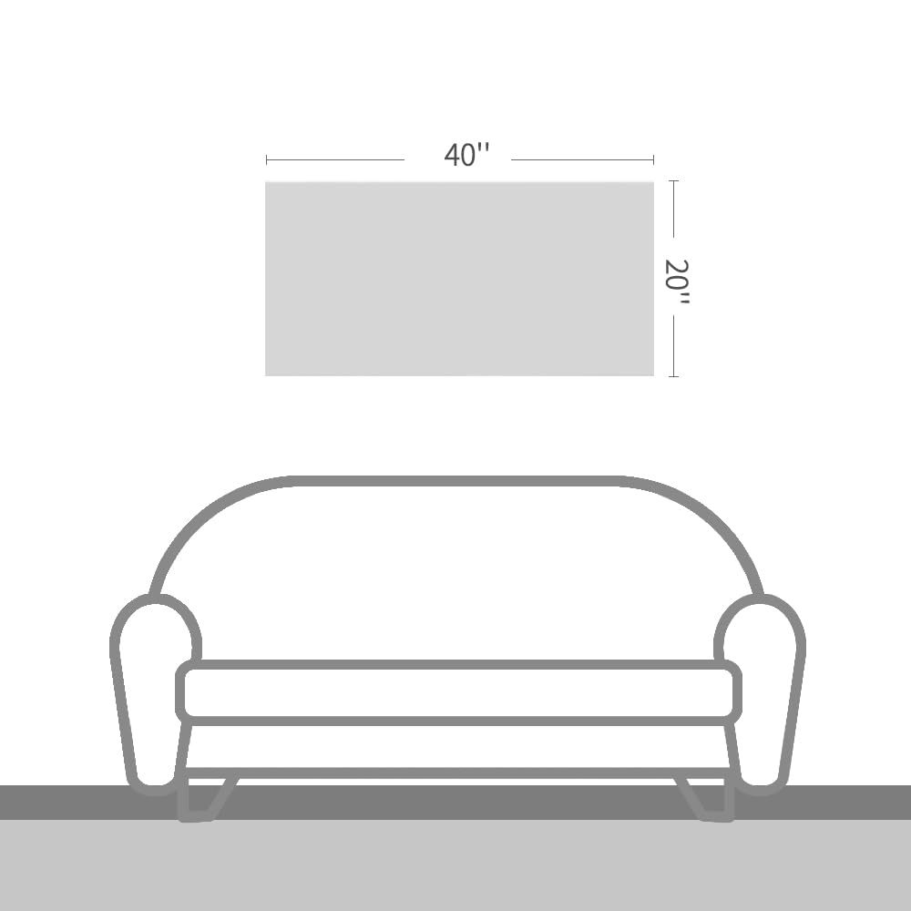 Goldfoilart Beach Sunrise Pictures Ocean Wall Art Coastal Canvas Prints Sea Waves Poster Paintings for Living Dining Room Bedroom Bathroom Framed Artwork Decorations Home Decor 20"x40"