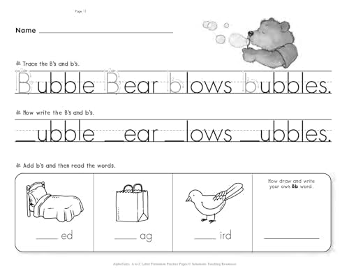AlphaTales: A to Z Letter Formation Practice Pages: Fun-filled Reproducible Practice Pages That Help Young Learners Recognize and Print Every Letter of the Alphabet