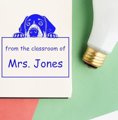 German Shorthaired Pointer Dog Stamp - Pre-Inked Customized Teacher Stamp for After-School Program Instructors, Ideal for Books and Educational Materials - Unique German Shorthaired Pointer Design