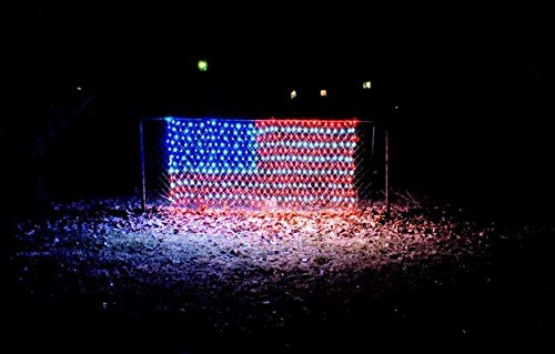 American Advanced Flag String Lights, Waterproof Led Flag Net Light of The United States for Memorial Day, Garden Decoration, Festival, Holiday, Party Decoration,Christmas Decorations (Plug in Power)
