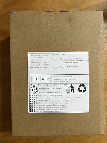 Da by Flickering Flameless Candles with Remote,Acrylic LED Candles with Embedded Star String,Battery Operated Candle, for Home and Holiday Decoration Set of 3（Red）