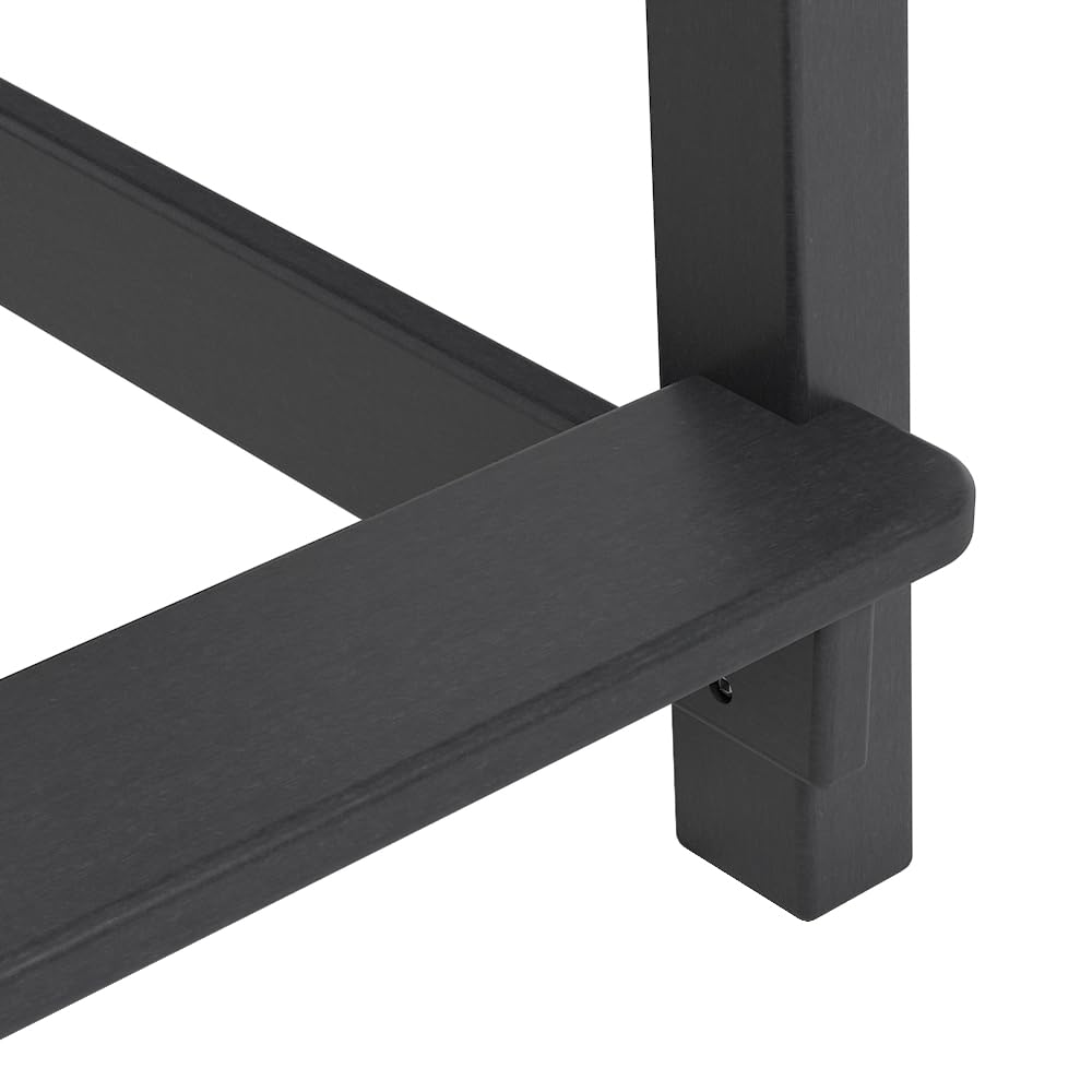 OTSUN Outdoor Tall Adirondack Chairs Set of 2, Patio Bar Stool Chair with High Back, 400lbs, Widened Arms, All-Weather Balcony Chair for Backyard, Garden, Yard - Black Brown