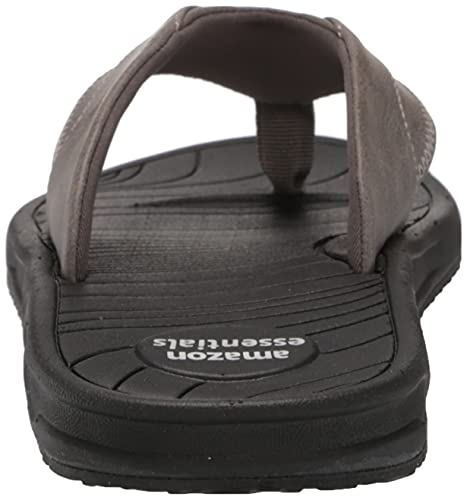 Amazon Essentials Men's Slip-on Flip Flop Comfort Sandals - Grey, Size 10, Casual
