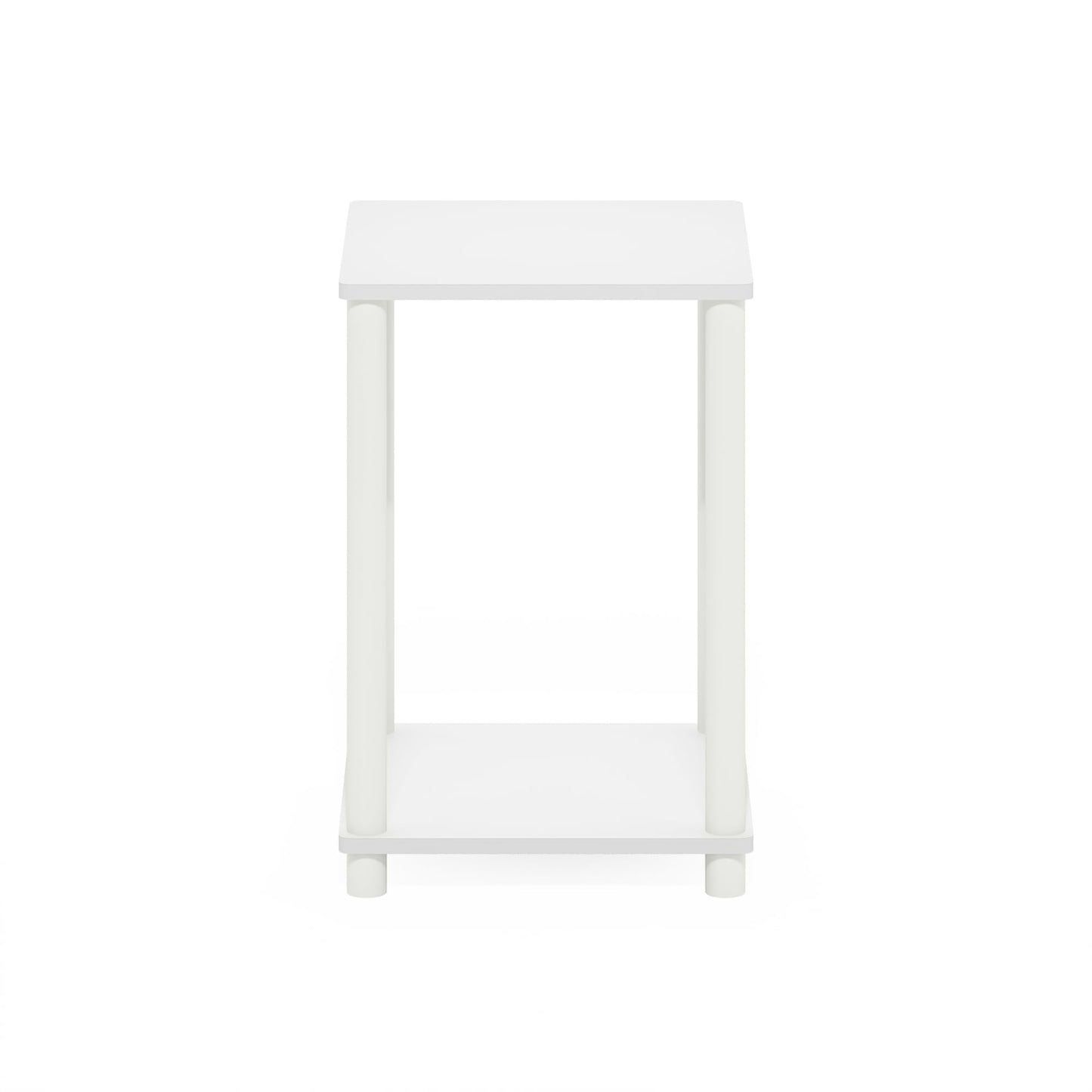 Furinno Turn-N-Tube Haydn End Table, White/White