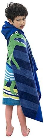 Kids Bath Towels, Kids Towel Girls Boys Hooded Beach,Bathroom,Pool Swim Towels 30 × 50 INCH Large Size Ultra Absorbent Cute Cartoon Animal Full Vitality 100% Cotton Wearable Wrap for Child