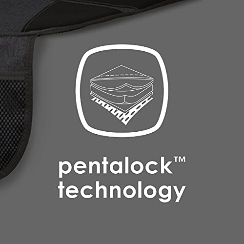 Diono Super Mat Car Seat Protector For Infant Car Seat, Booster Seat and Pets, Crash Tested, Thick Padding, Non Slip Backing, Durable, Water Resistant Protection, 3 Handy Mesh Storage Pockets, Gray