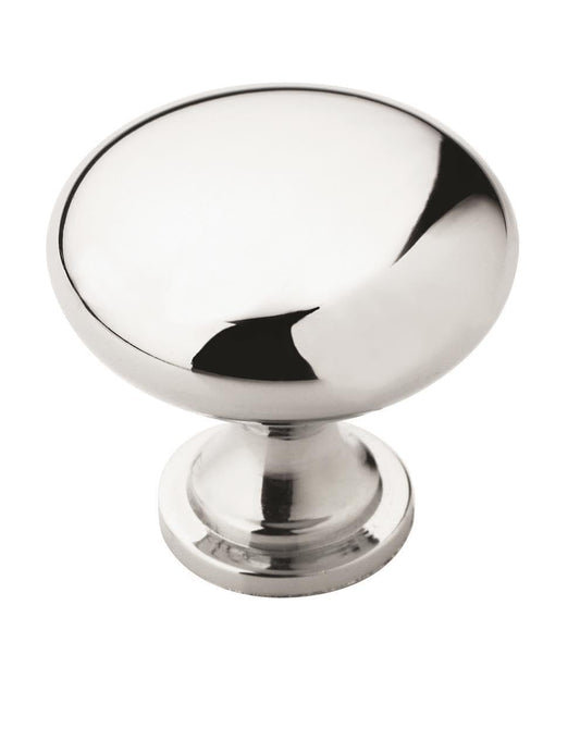 Amerock | Cabinet Knob | Polished Chrome | 1-1/4 inch (32 mm) Diameter | Edona | Drawer Knob | Cabinet Hardware (Pack of 25)