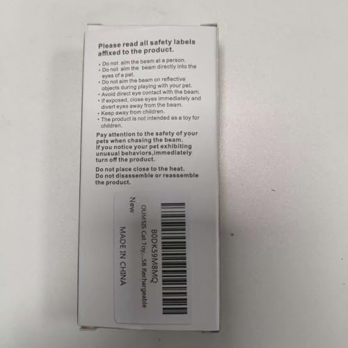 OUMSIS Cat Toys, USB Rechargeable Interactive Cat Mouse Toys, 3 Light Modes & 5 Adjustable Patterns, Portable Kitten Toy for Indoor Cats & Dogs, Training & Exercise Fun