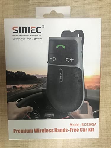 Bluetooth Phone Speaker for Car, SUNITEC Hands Free Bluetooth Car Speaker for Cell Phone, Support Siri Google Voice Assistant, AUTO Power ON Off, Speakerphone with Visor Clip