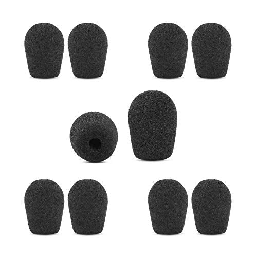 YDYBZB B350-XT Foam Mic Covers Compatible with VXI Blueparrott B250XT B350XT B450XT B550-XT C400-XT S450-XT Headset Universal Foam Microphone Windscreens (5 Pair)
