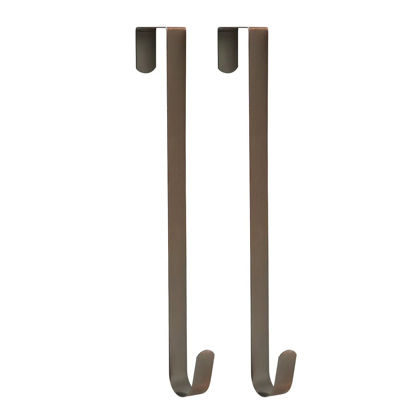 Sattiyrch 15" Wreath Hanger for Front Door,Sturdy Steel Wreath Door Hanger,Over The Door Hanger Hook (Black,1)