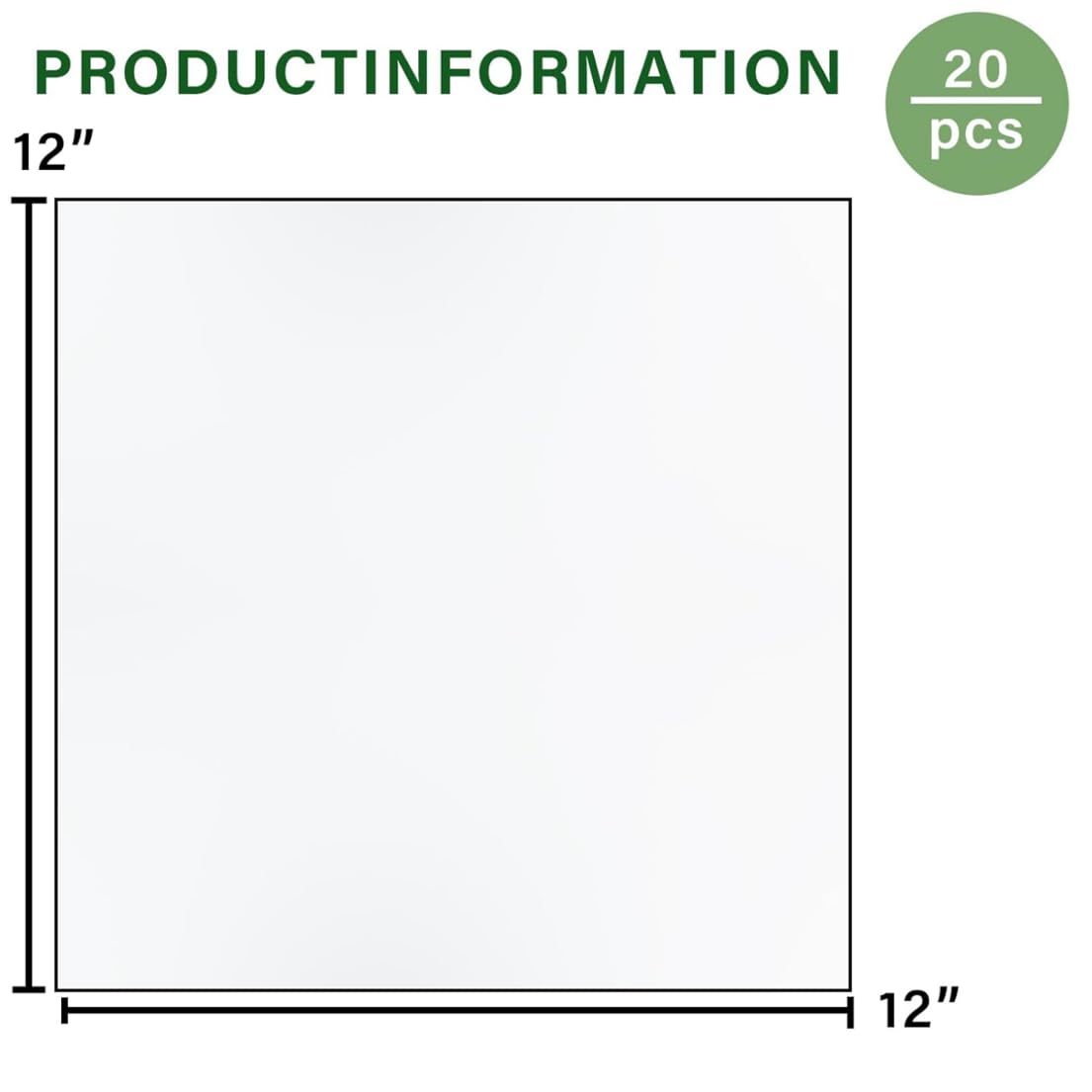 Peel and Stick Floor Tile 20-Pack 20 Sq.Ft Matte Pattern Flooring, 12” x 12” Self Adhesive Vinyl Flooring DIY for Kitchen, Bathroom, Laundry, Pure White