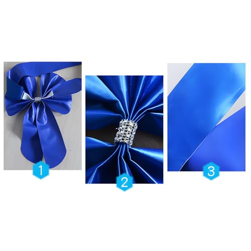 Houselerax Stretch Chair Sashes Bows Chair Bands Chair Cover Decoration for Wedding Party Birthday Banquet Decor Christmas or Events Supplies Chair Decoration Chair Bow Sash，6Pcs Grey