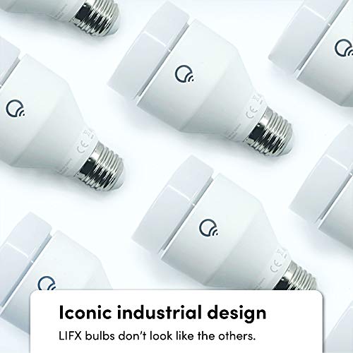 LIFX color, A19 1100 lumens, Wi-Fi Smart LED Light Bulb, Billions of colors and Whites, No bridge required, Works with Alexa, Hey Google, HomeKit and Siri multicolor (Pack of 2)