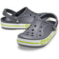 Crocs Unisex-Adult Bayaband Clogs, Slate Grey/Lime Punch, 4 Men/6 Women