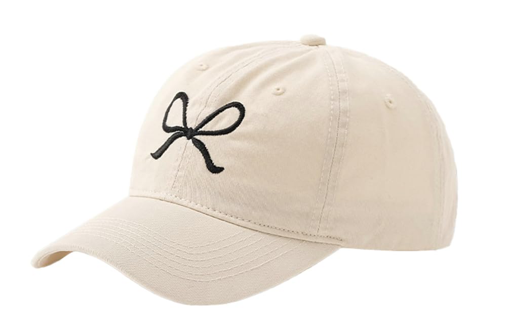 Bow-Tie Baseball Cap for Women Fashion Sun Hats for Women Trucker Hat Y2k Sun Cap Visor Cap Hiking Travel Trendy 2025