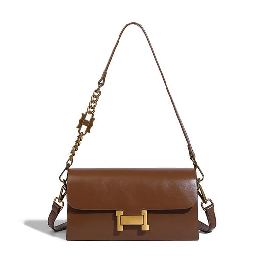 Small Cute Women Shoulder Bag, Mini Lady Leather Crossbody Bag, Classic Luxury Designer Handbags Women (Brown)