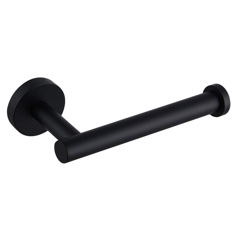 kimzcn Matte Black SUS 304 Stainless Steel Toilet Paper Holder Black Wall Mounted Toilet Tissue Roll Holder for Bathroom