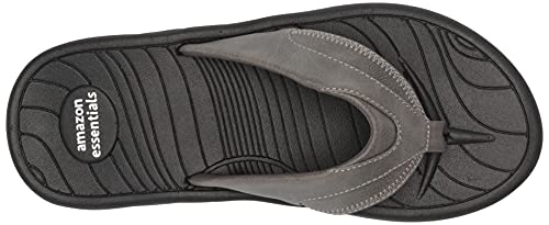 Amazon Essentials Men's Slip-on Flip Flop Comfort Sandals - Grey, Size 10, Casual