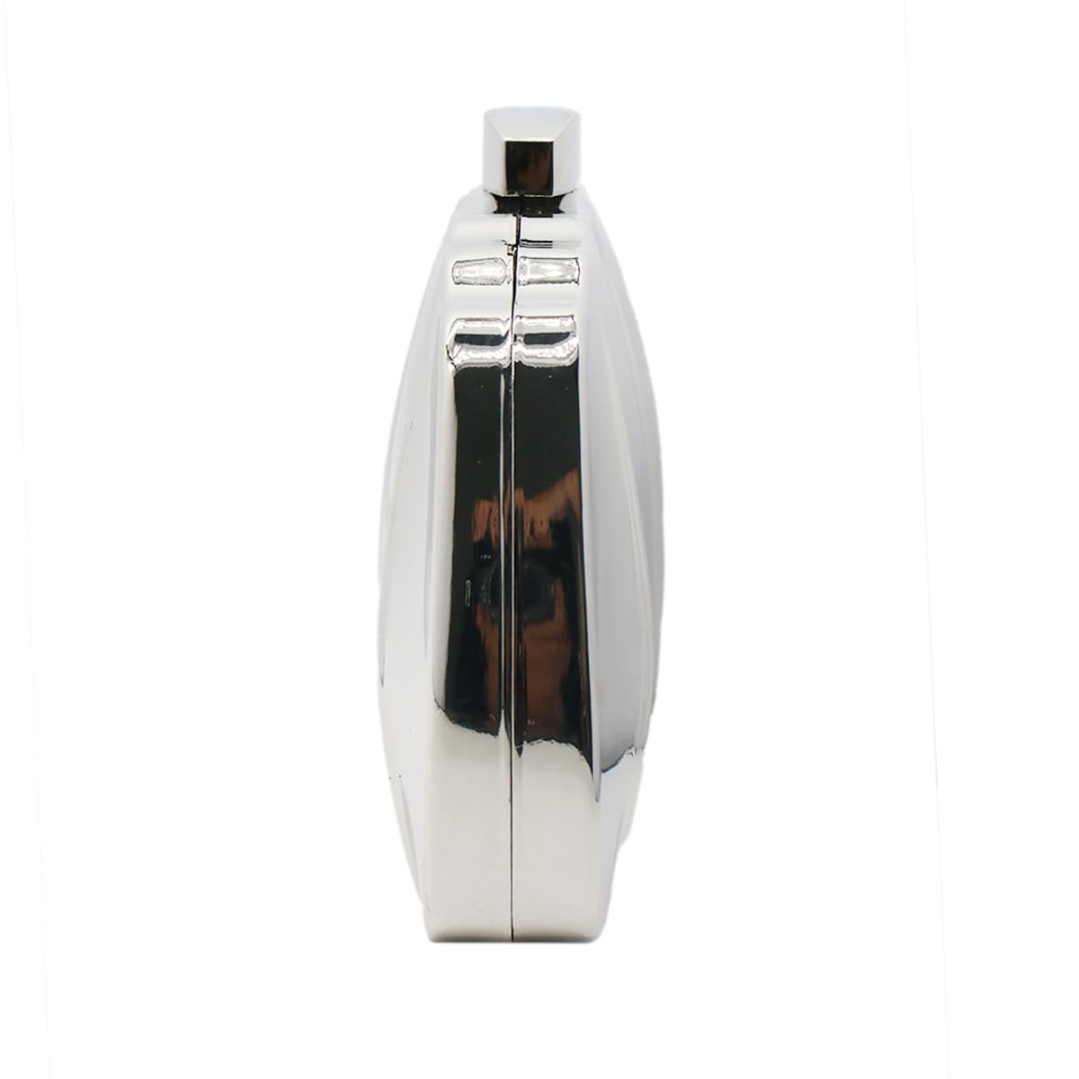 PENGZHI Women Sparkly Metal Clutch Purse Unique Metallic Evening Bag Wedding Clutch Metal Box Handbag Purse Party Shoulder Bag, Silver