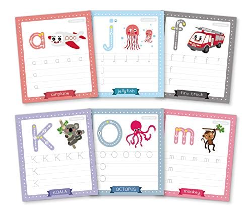 Alphabet & Number Tracing Cards, Reusable, Dry Erase, Upper & Lower Case, 31 Large Reusable Cards, Repetitive Tracing Cards, Improve Writing Skills, Flash Cards