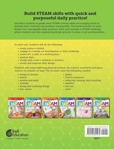 180 Days: STEM/STEAM for Kindergarten Practice Workbook for Classroom and Home, Cool and Fun Practice Created by Teachers (180 Days of Practice)