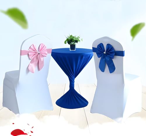 Houselerax Stretch Chair Sashes Bows Chair Bands Chair Cover Decoration for Wedding Party Birthday Banquet Decor Christmas or Events Supplies Chair Decoration Chair Bow Sash，6Pcs Grey