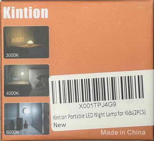 Kintion Night Light, Dimmable 8 Color Portable LED Night Light, 1800mAh Rechargeable Nursery Light Lamp, Soft Eye Caring Warm White, White, Red, Blue, Green Color Lighting for Sleep Aid (White, 2pcs)