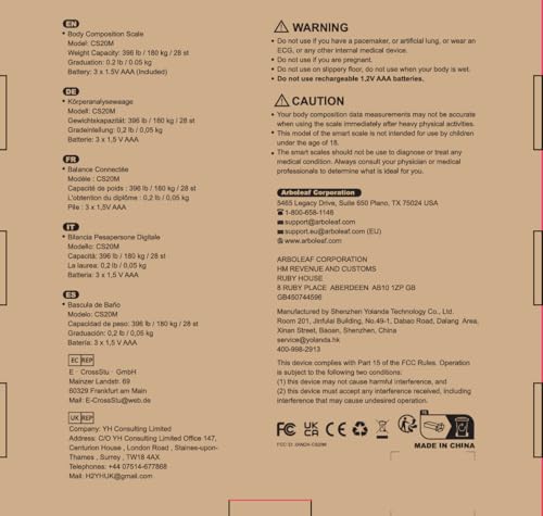 arboleaf Scales for Body Weight, FSA HSA Store Eligible Weight Scale with Body Fat, Digital Bathroom Scale, Smart Bluetooth Body Fat Scale Sync 14 Body Composition Analyzer with Other Fitness Apps