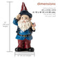 Alpine Corporation 12" Tall Outdoor Patriotic Garden Gnome Saluting Yard Statue Decoration