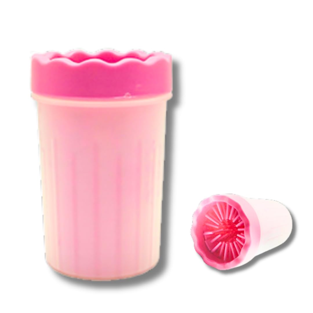 Freelax Portable Dog Paw Cleaner - Premium Quality, Eco-Friendly Silicone, Blue, Medium + Large Size for Pet Supplies and Accessories (Pink)