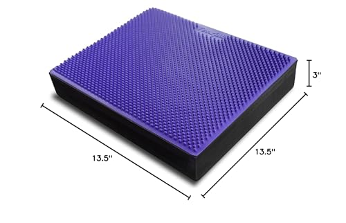 Yes4All Balance Pad Massage/Yoga Pad with Foot Massage Mat for Physical Therapy and Fitness Workout Training, Suitable for Home, Work, Rehabilitation- Purple X-Large