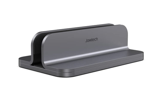 JOKItech Aluminum Laptop Vertical Stand Organizer, Sturdy Laptop Computer Holder Desktop Stand Compatible with New Retina Apple MacBook Pro/Air, Mac mini and iPad Pro - Spacegrey