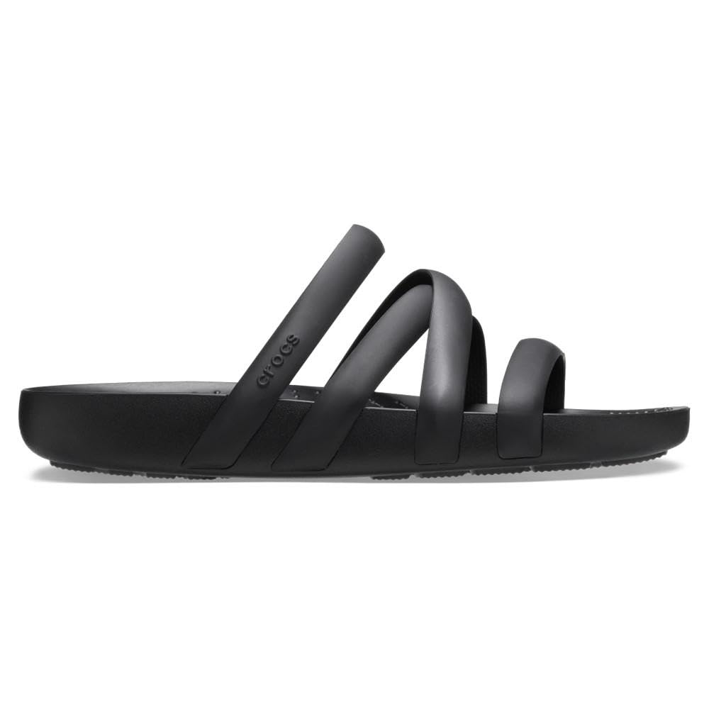 Crocs Women's Splash Strappy Sandals, Black, 7, Women