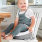 Skip Hop Booster Seat for Dining Table, Sleek Seat Booster, Grey/White