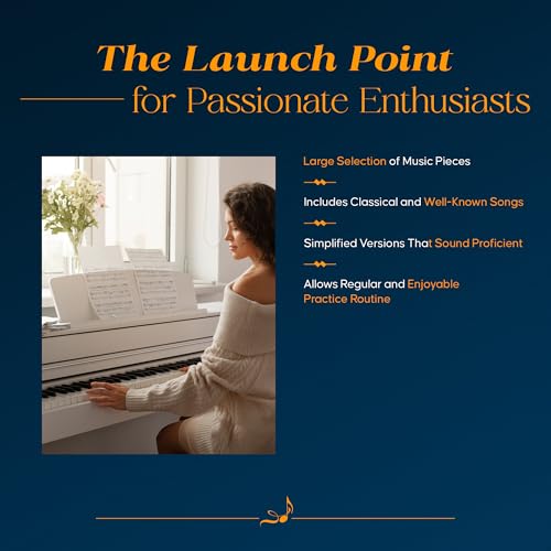 The Library of Easy Piano Classics | Easy Piano Sheet Music for Beginners and Adults | Classical Piano Songbook with Famous Works | Educational Repertoire Book for Piano Students