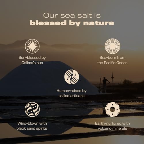 Sí Salt, Colima Sea Salt, Crystals, Kosher, Unrefined, Hand Harvested (18 oz, Coarse Sea Salt)