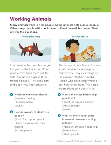 Scholastic Success with Reading Comprehension Grade 2 Workbook