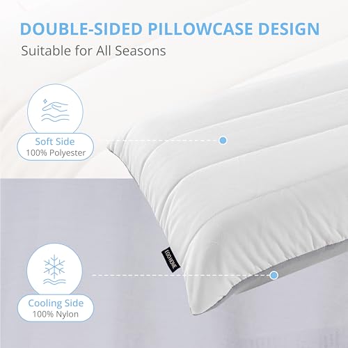 Memory Foam Pillows, Bed Pillow for Sleeping, Cooling Pillows for Neck and Shoulder Pain, Soft Pillow for Side Sleepers, Standard Pillow Cube, Back Neck Support Pillow for Bed (1 Pack, 4" H)