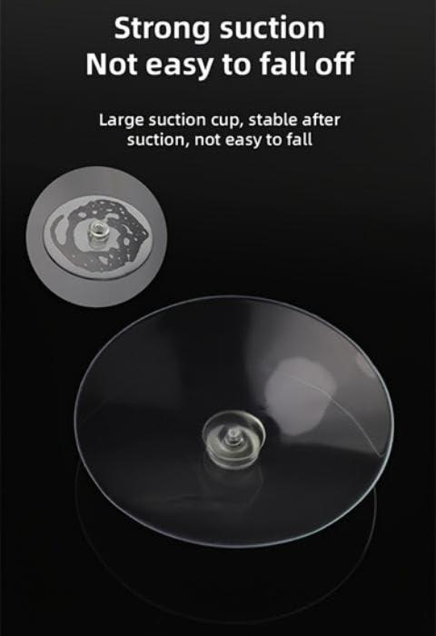 Large Suction Cup Waterproof Bluetooth Speaker LED Light Light Waterproof Bathroom Bluetooth Speaker (Black)