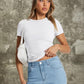 Trendy Queen Womens Basic Short Sleeve Slim Fit T Shirts Soft Crewneck Crop Y2k Tee Summer Cute Gym Fashion Clothes White Medium