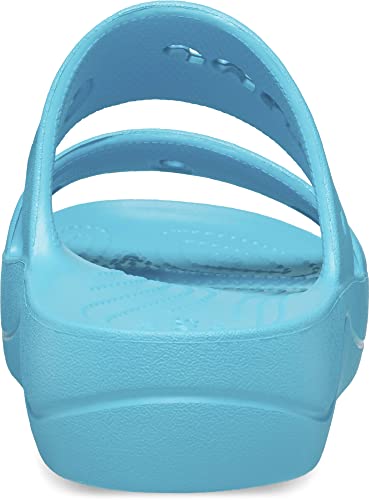 Crocs Women's Baya Platform Sandals | Slides Women, Digital Aqua, 7 Women