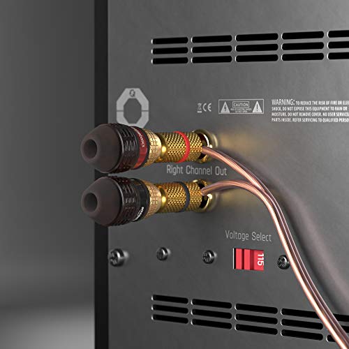 Amazon Basics Speaker Cable, Easy Assembly, 16-Gauge, Bronze, 100 ft