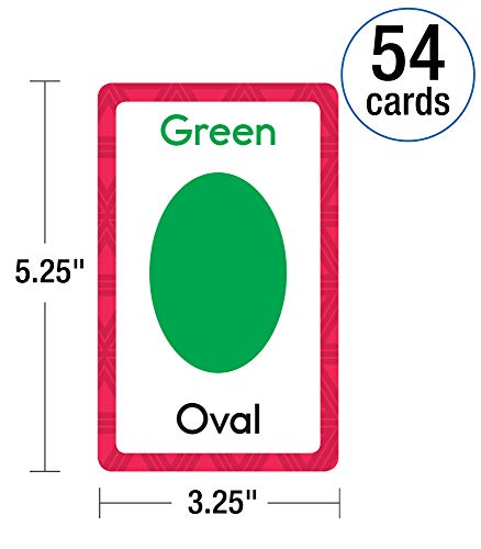 Carson Dellosa 54 Colors and Shapes Flash Cards, Toddler Learning Flashcards for Kids Ages 4 and Up, Educational Games for Preschool and Kindergarten Reading Readiness