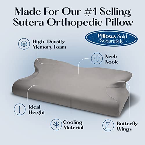 Sutera Dream Deep Pillowcase | Silverthread Antimicrobial Pillow Cover for Healthy Sleep | Soft, Durable, and Breathable Fabric with Easy Maintenance