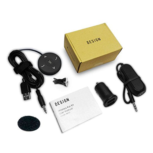 Besign Bluetooth 5.3 Car Kit for Handsfree Talking and Music Streaming, Wireless Audio Receiver Ground Loop Noise Isolator for Car with 3.5mm AUX Input Port