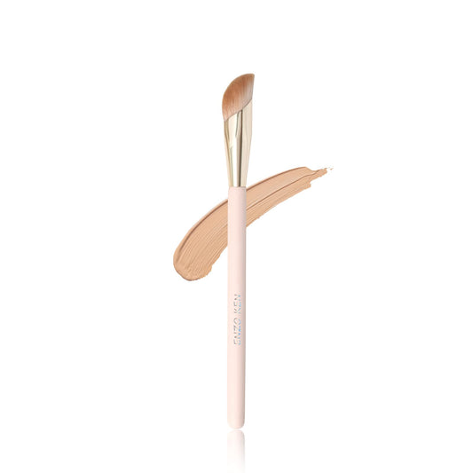 ENZO KEN Angled Concealer Brush Under Eye, Concealer Brush, Nose Contour Brush, Small Concealer Brushes, Under Eye Makeup Brushes, Under Eye Brush, Concealer Makeup Brushes. Pink and Gold 11M