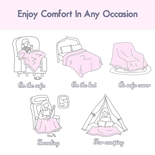 Anime Blanket Just A Girl Who Loves Anime Gifts for Girls Women Cozy Blanket for Bed Couch Sofa 30x40inches