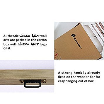 Wieco Art Leaves Modern 3 Panels Flowers Artwork Giclee Canvas Prints Black and White Abstract Floral Trees Pictures Paintings on Canvas Wall Art for Living Room Bedroom Home Decorations